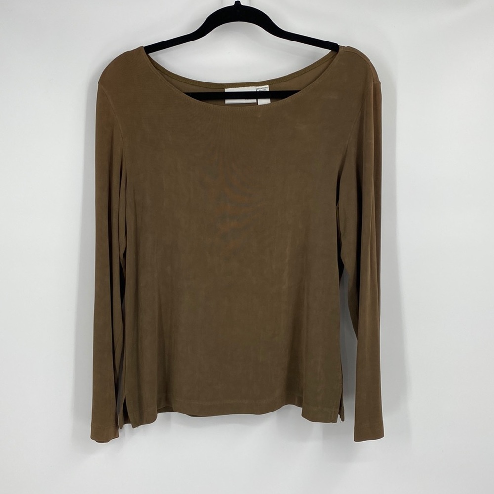 Vintage Private Edition by Chico’s Olive Green Long Sleeve Top